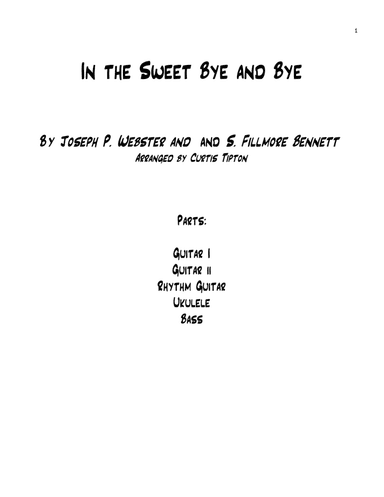 In The Sweet Bye And Bye for Guitar Group (arr. Curtis Tipton)