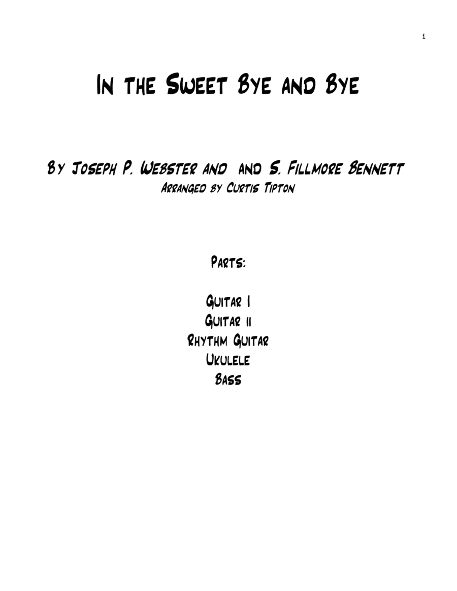 In The Sweet Bye And Bye for Guitar Group (arr. Curtis Tipton)