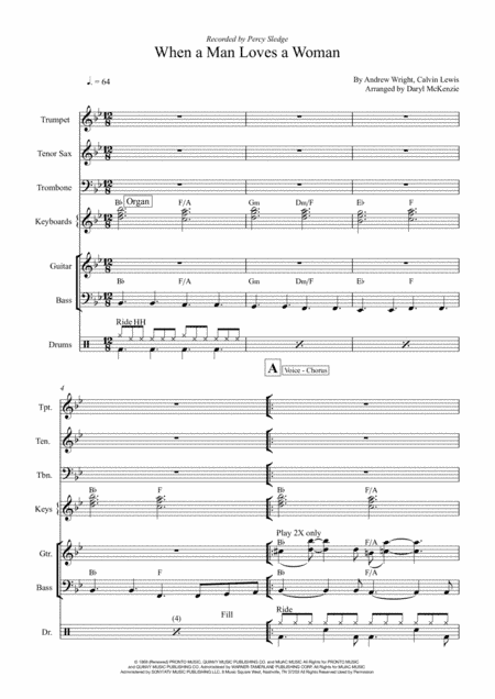 When A Man Loves A Woman (arr. Daryl McKenzie)
