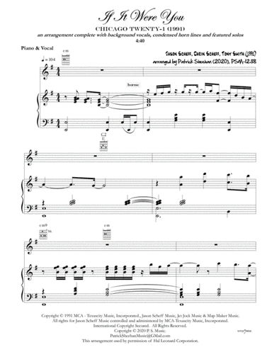 If It Were You (arr. Patrick Sheehan)