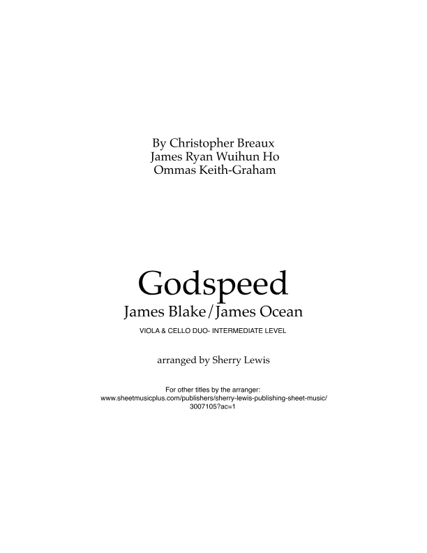 Godspeed (arr. Sherry Lewis)