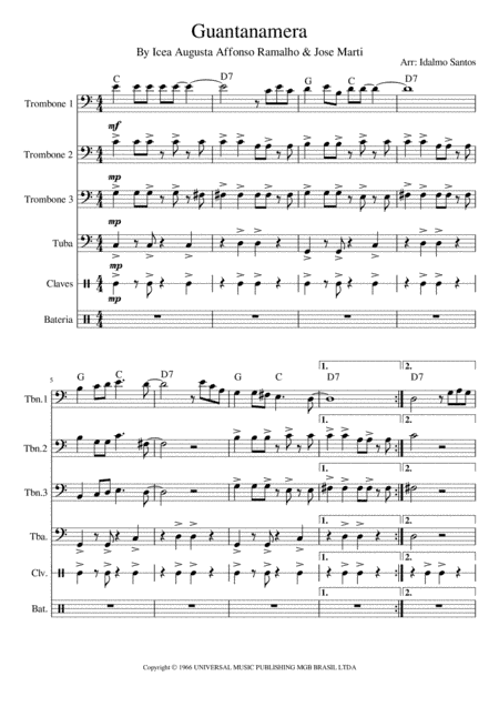 Guantanamera (arr. Idalmo Santos)
