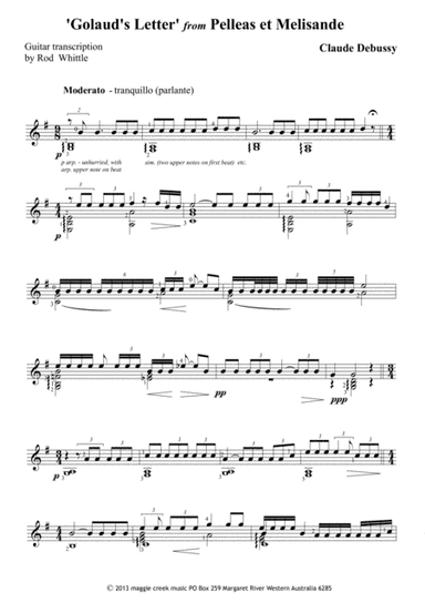 'Golaud's Letter' from Pelleas et Melisande (arr. Rod Whittle)