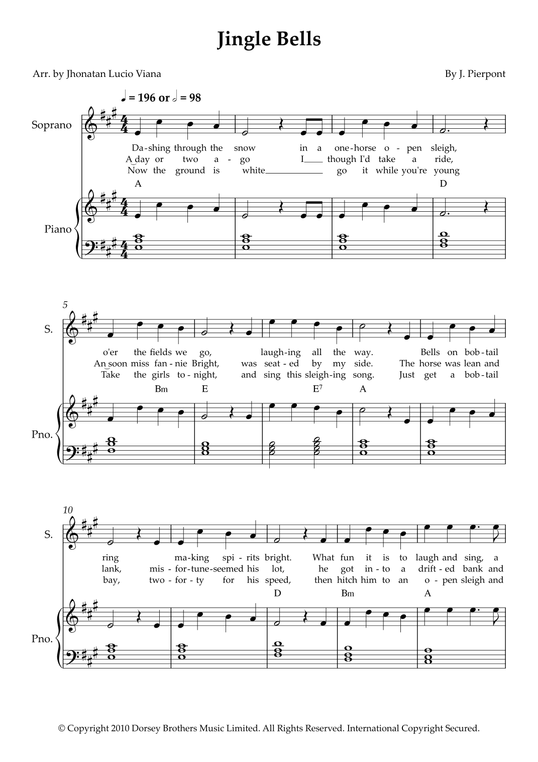 Jingle Bells (arr. Jhonatan Lucio Viana)