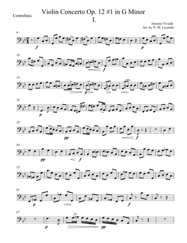 Violin Concerto Op. 12 #1 in G Minor First Movement (arr. Nick Lacanski)