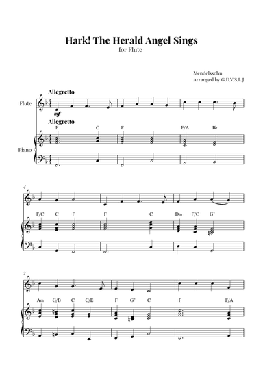Hark! The Herald Angel Sings (arr. G.D.V.S.L.J)