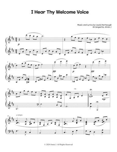 I Hear Thy Welcome Voice (Piano Hymn Arrangement) (arr. Jinnie J)