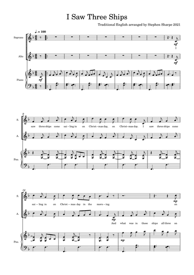 I saw Three Ships SA (arr. Stephen Sharpe)