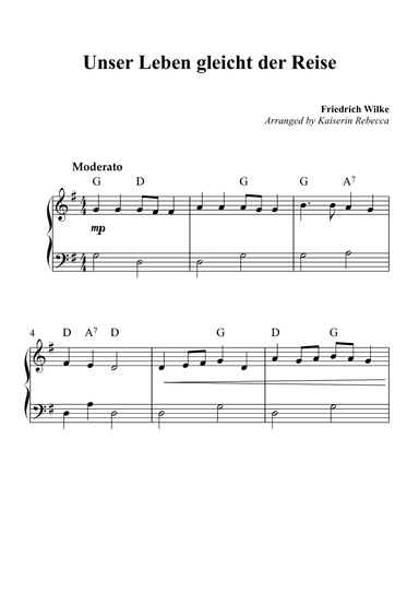 Unser Leben gleicht der Reise (arr. Kaiserin Rebecca)