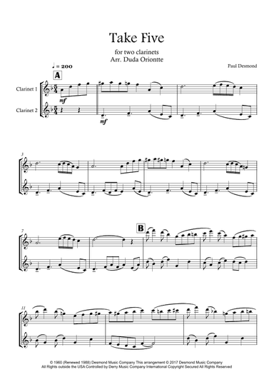 Take Five (arr. Duda Oriontte)