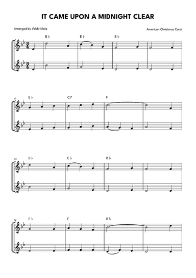 It Came Upon A Midnight Clear - Flute Duet (arr. Valdir Maia)
