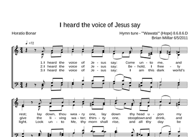 I heard the voice of Jesus say