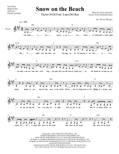 Snow On The Beach (arr. Alvaro Metzger)