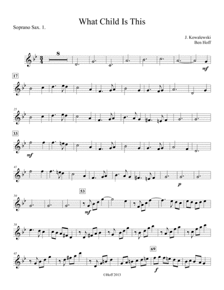 What Child Is This? Sax Quartet (arr. Benjamin Hoff)