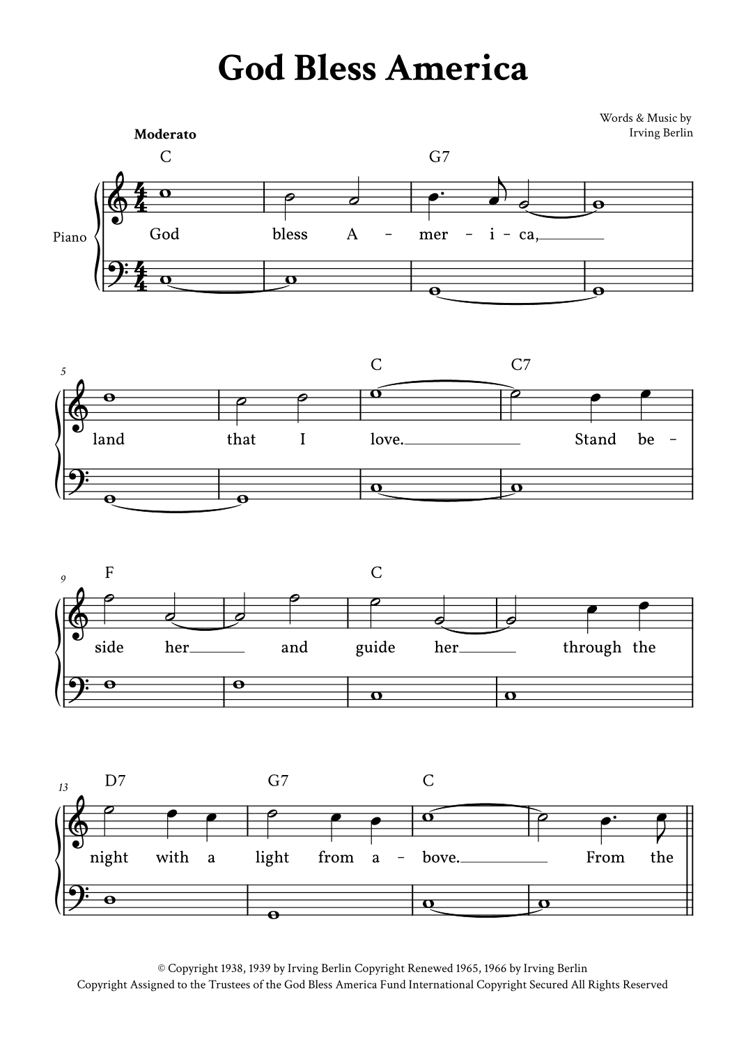 God Bless America ® (arr. Yuri Noronha)