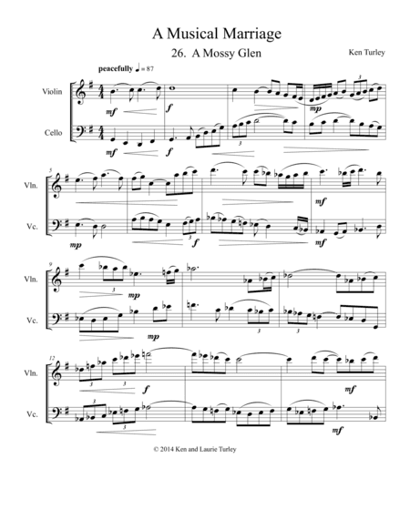String Duo No 26 from A Musical Marriage "A Mossy Glen"