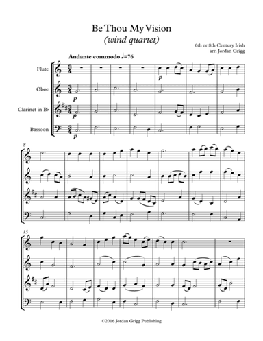 Be Thou My Vision (wind quartet) (arr. Jordan Grigg)