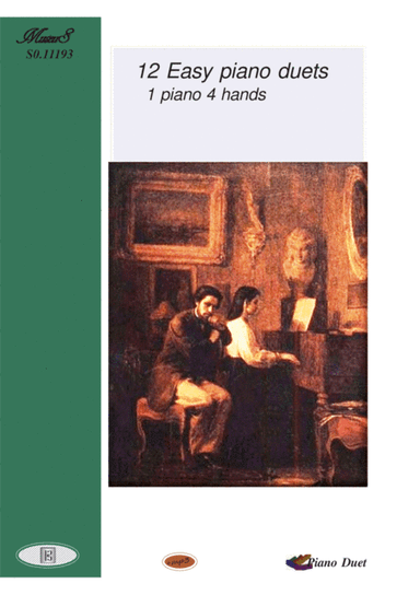 12 Easy duets for piano 4 hands plus mp3 (arr. PianoSheetNow)