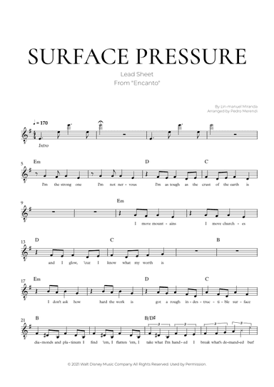 Surface Pressure (arr. Pedro Merendi)
