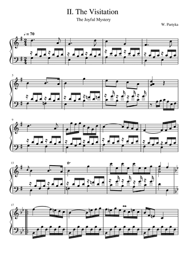 Rosary meditations for piano - II. The Visitation