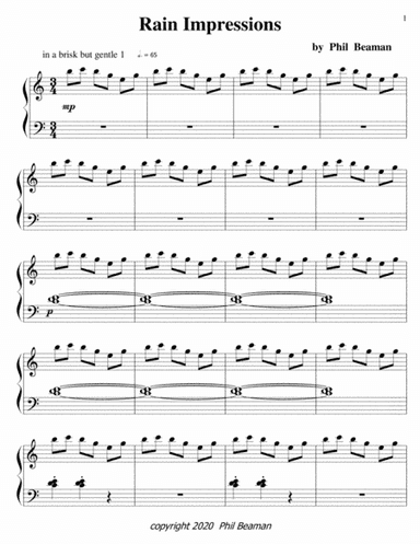Rain Impressions - piano solo