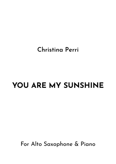 You Are My Sunshine (arr. Jireh J.)