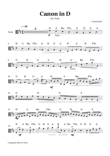 Canon in D (arr. Márcio Silva)