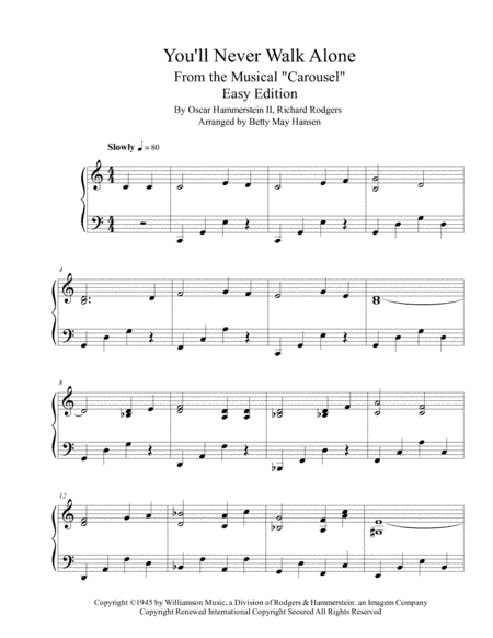 You'll Never Walk Alone (arr. Betty May Hansen)