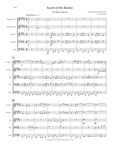 South Of The Border (down Mexico Way) (arr. Arr. Zack Smith)