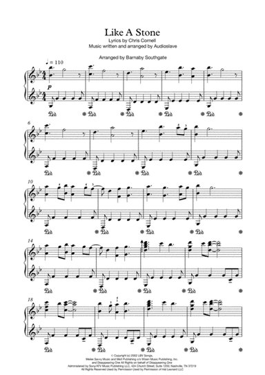 Like A Stone (arr. Barnaby Southgate)