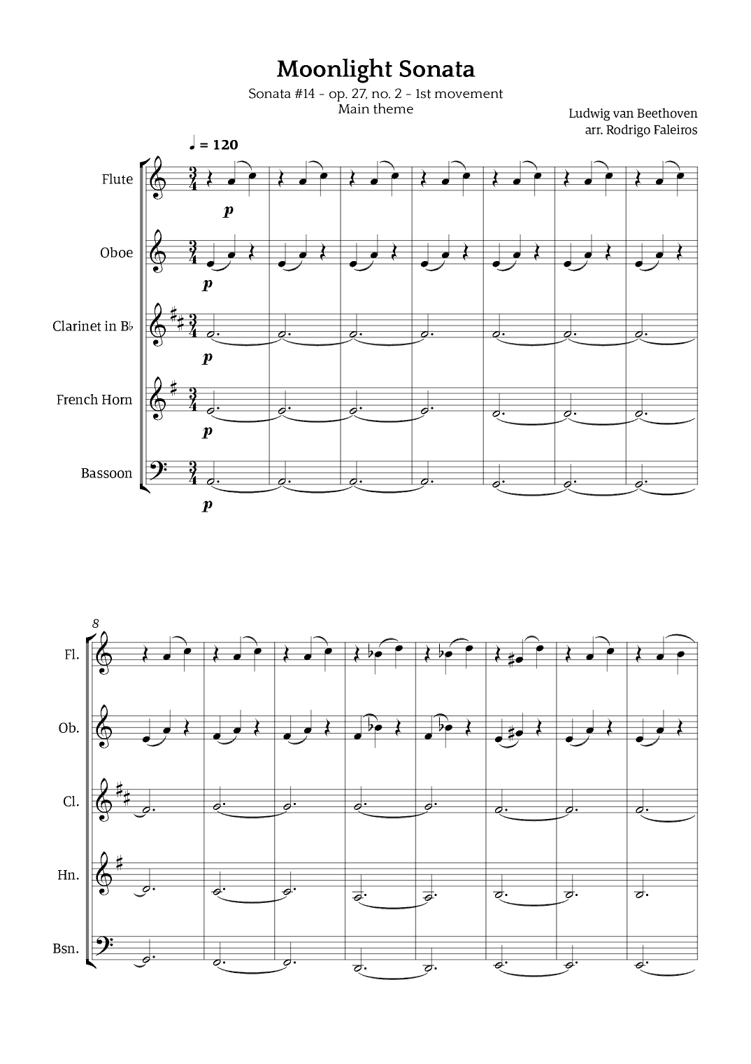 Moonlight Sonata (arr. Rodrigo Faleiros)
