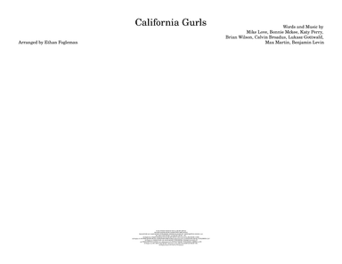 California Gurls (arr. Ethan Fogleman)