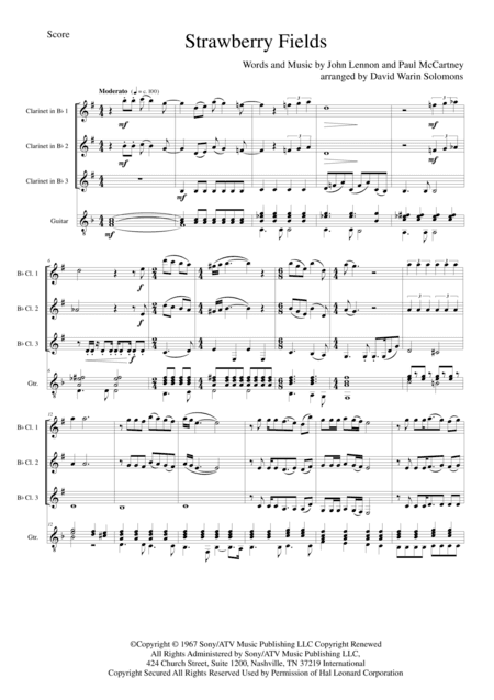 Strawberry Fields Forever (arr. David Warin Solomons)