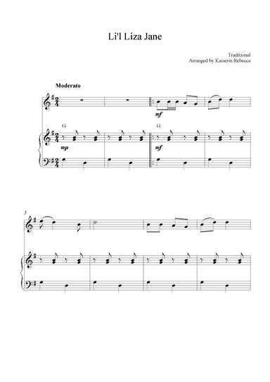 Li'l Liza Jane (arr. Kaiserin Rebecca)