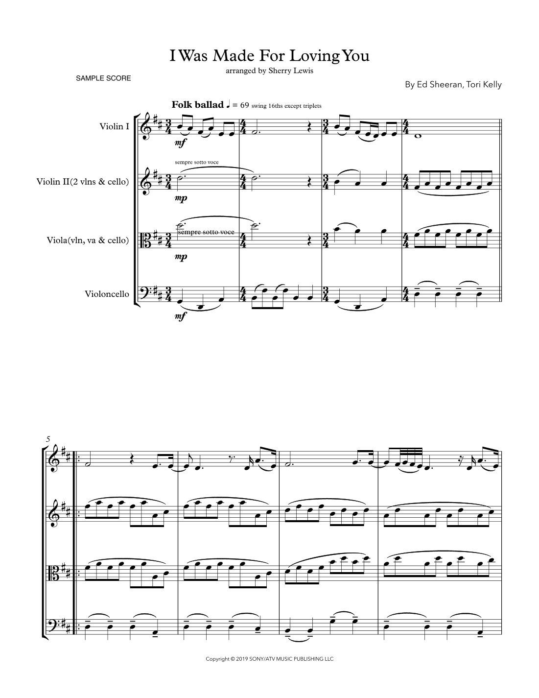 I Was Made For Loving You (arr. Sherry Lewis)