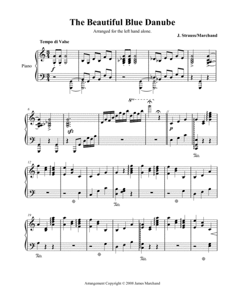The Beautiful Blue Danube Waltz (arr. James Marchand)