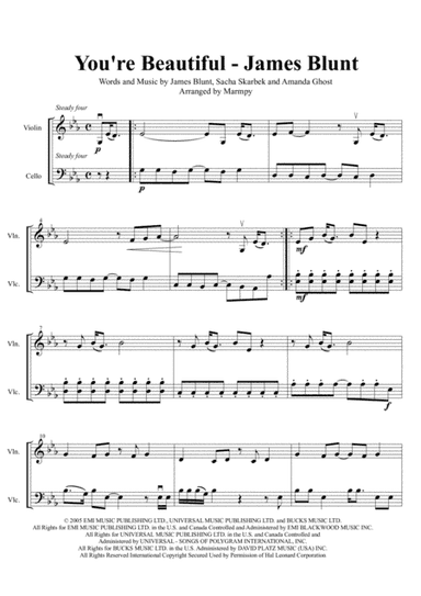 You're Beautiful (arr. Marmpy)