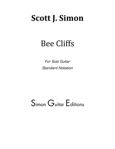 Bee Cliffs Suite for Classical Guitar