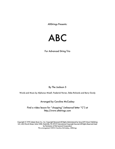 ABC (arr. Caroline McCaskey)