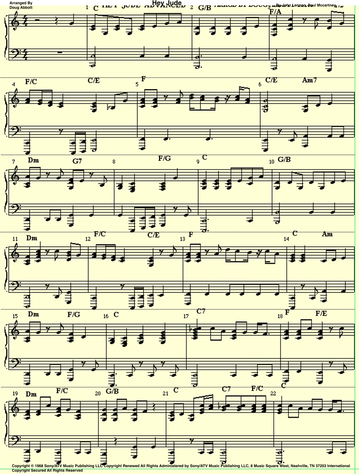 Hey Jude (arr. Doug Abbott)