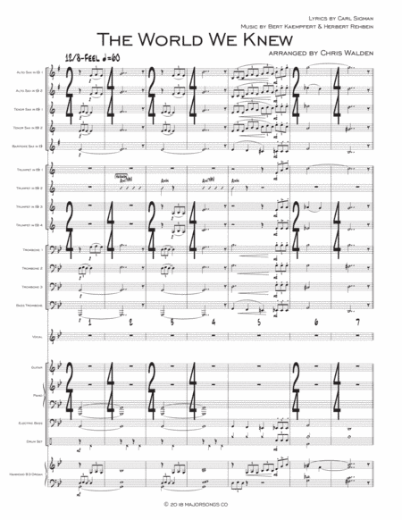 The World We Knew (over And Over) (arr. Chris Walden)