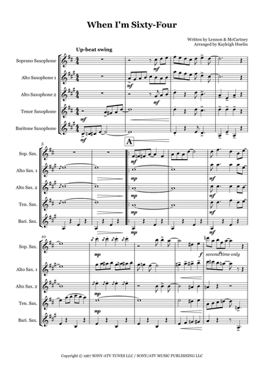 When I'm Sixty-four (arr. Kayleigh Huelin)