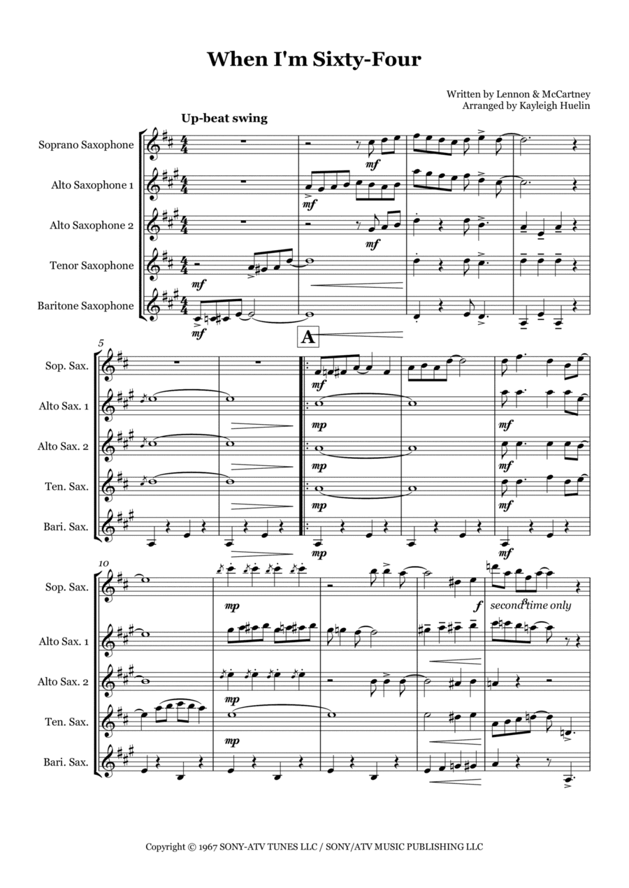 When I'm Sixty-four (arr. Kayleigh Huelin)