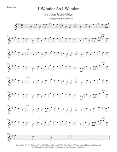 I Wonder As I Wander (arr. Kevin Busse)