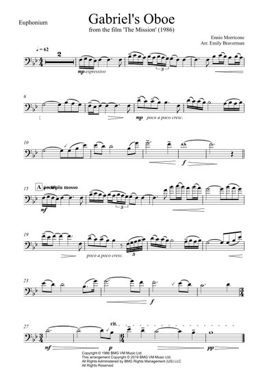 Gabriel's Oboe (arr. E Braverman)