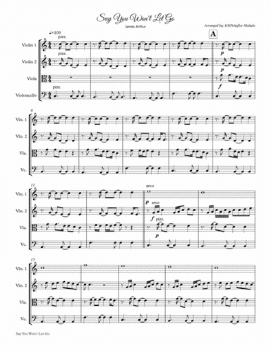 Say You Won't Let Go (arr. KMPeñaflor-Malado)