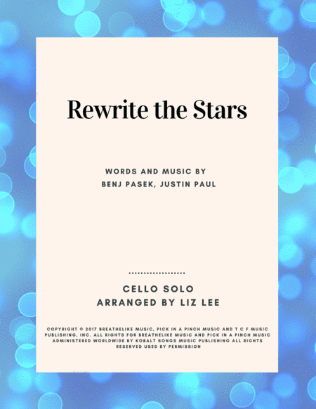 Rewrite The Stars (arr. Liz Lee - Cellomoji)
