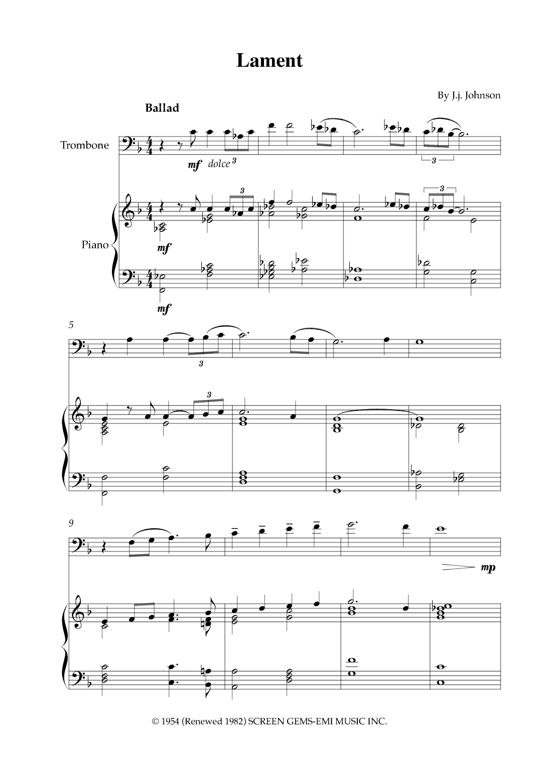 Lament (arr. Karen Gueiros)