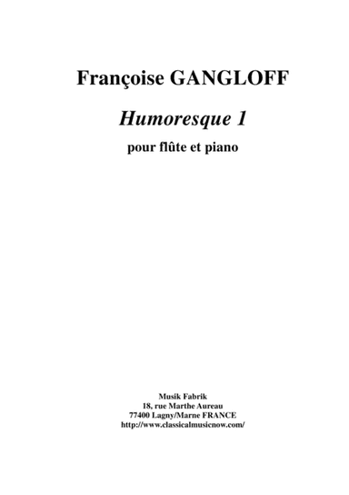 Françoise Gangloff: Homoresque 1 for flute and piano