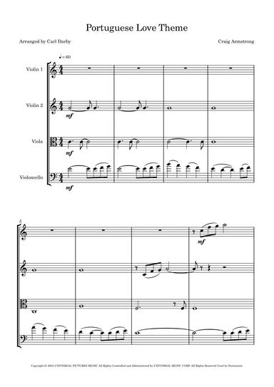 Portuguese Love Theme (arr. Carl Darby)